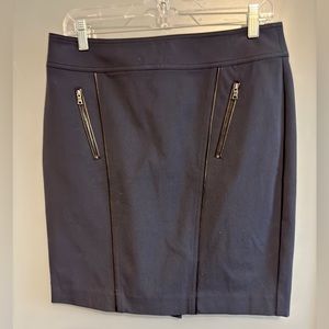 Ann Taylor Seamed Navy Pencil Skirt